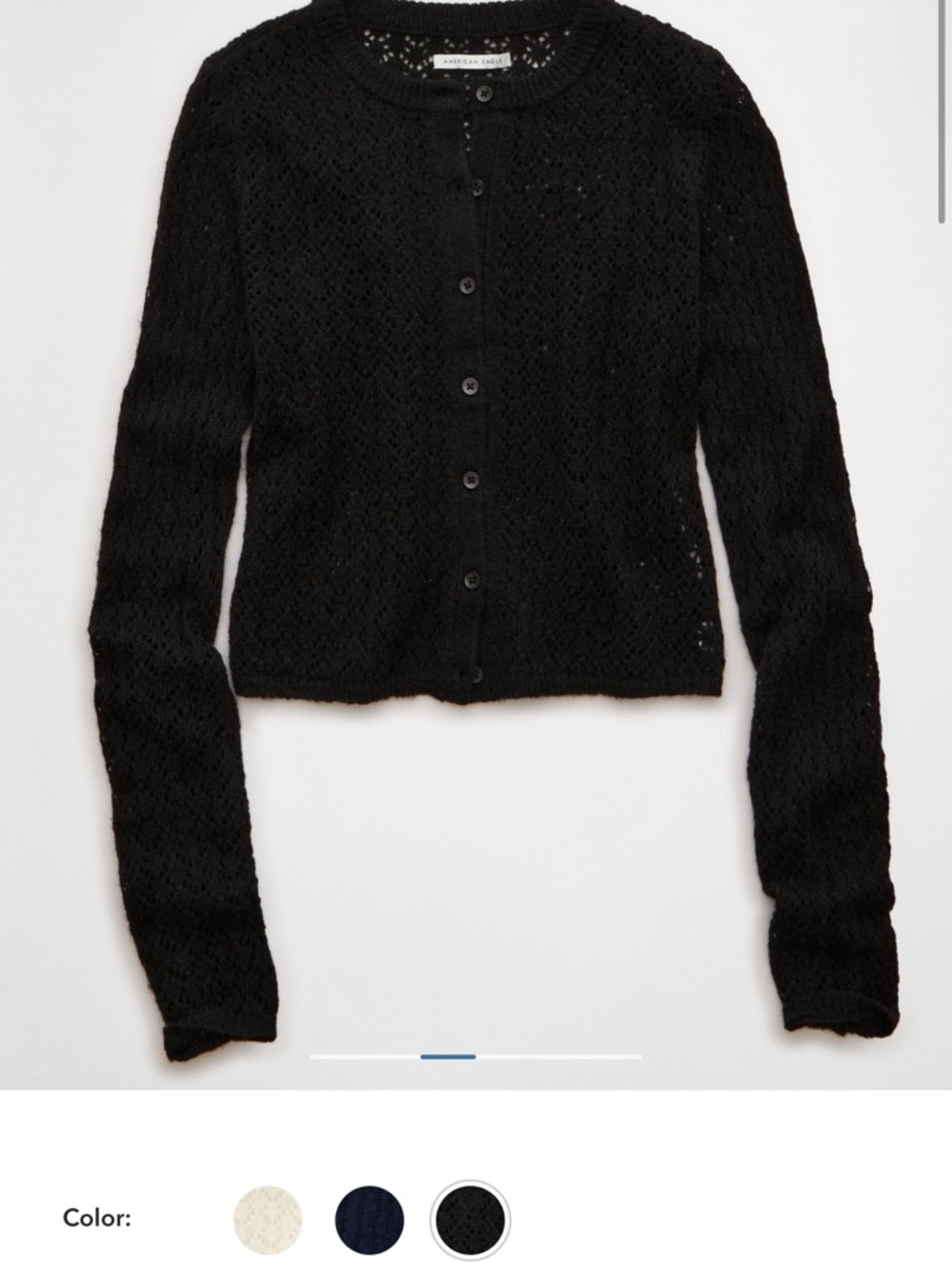 AE Fitted Crew Neck Cardigan - Picture 3 of 3